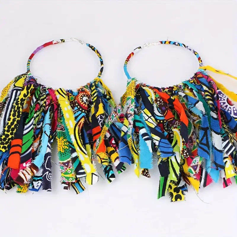 African Print Earrings