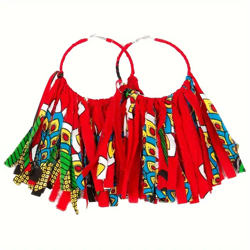African Print Earrings